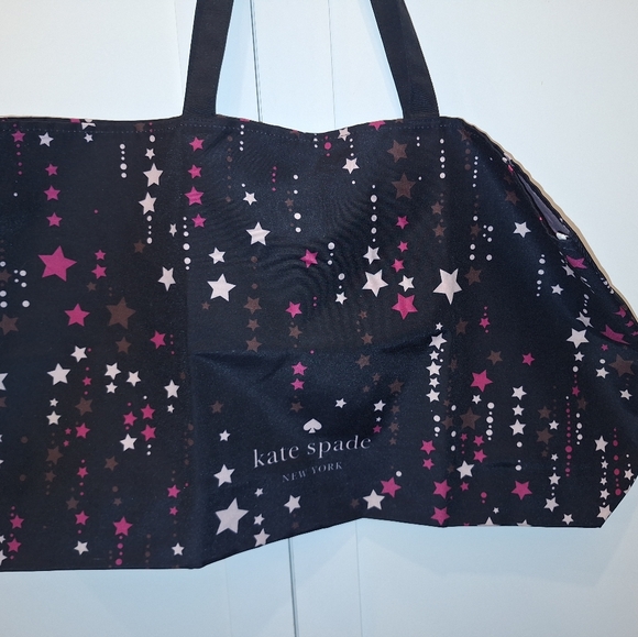 NWOT Kate Spade Black & Pink Star Pattern Tote - Picture 5 of 5